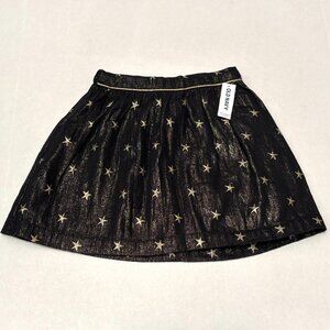 NWT Old Navy Girls Black/Gold Star Skirt
